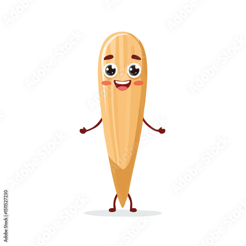 toothpick in cute cartoon character style with expressive face and limbs.