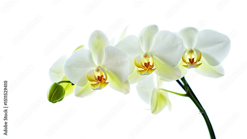 Obraz premium Elegant White Phalaenopsis Orchids