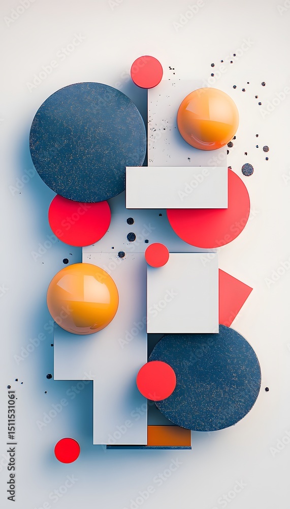 Obraz premium Vibrant Modernism Geometric Abstraction