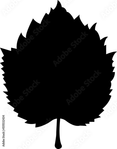 Fall leaves icon in flat style. isolated on transparent background