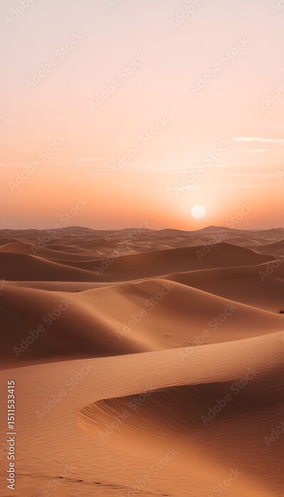 Obraz premium Sahara Desert Dunes at Sunset