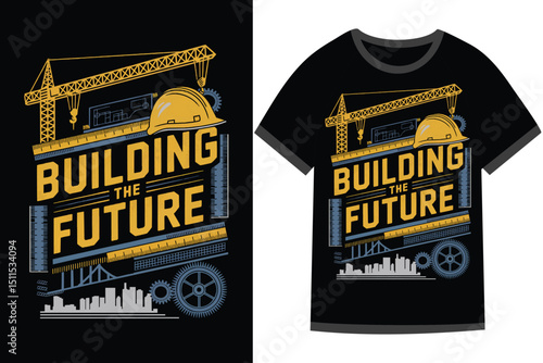 Vector illustration for Civil Engineering t shirt design