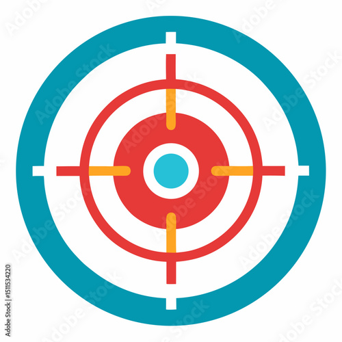 Business targets icon on white background