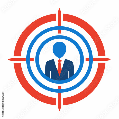 Business targets icon on white background