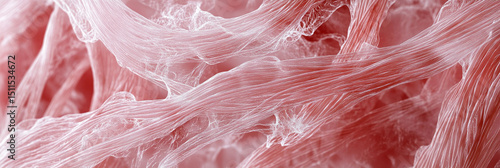 Detailed view of collagen fibers in human tissue structure Generative AI