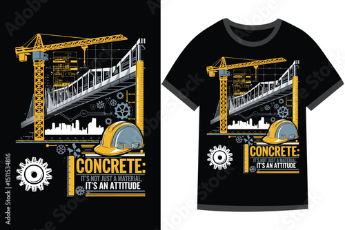 Vector illustration for Civil Engineering t shirt design