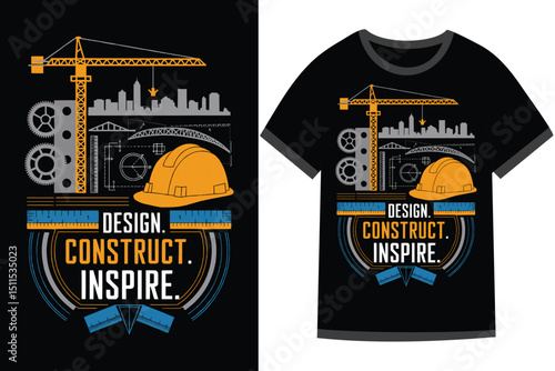 Vector illustration for Civil Engineering t shirt design