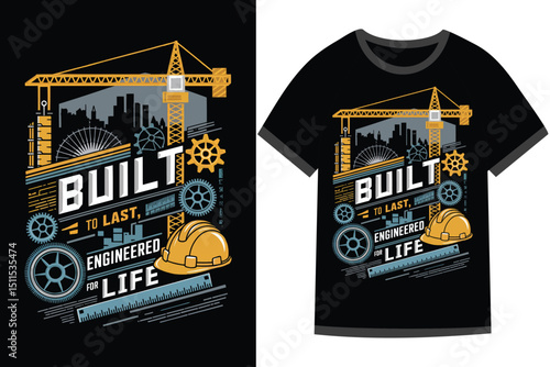 Vector illustration for Civil Engineering t shirt design