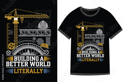 Vector illustration for Civil Engineering t shirt design