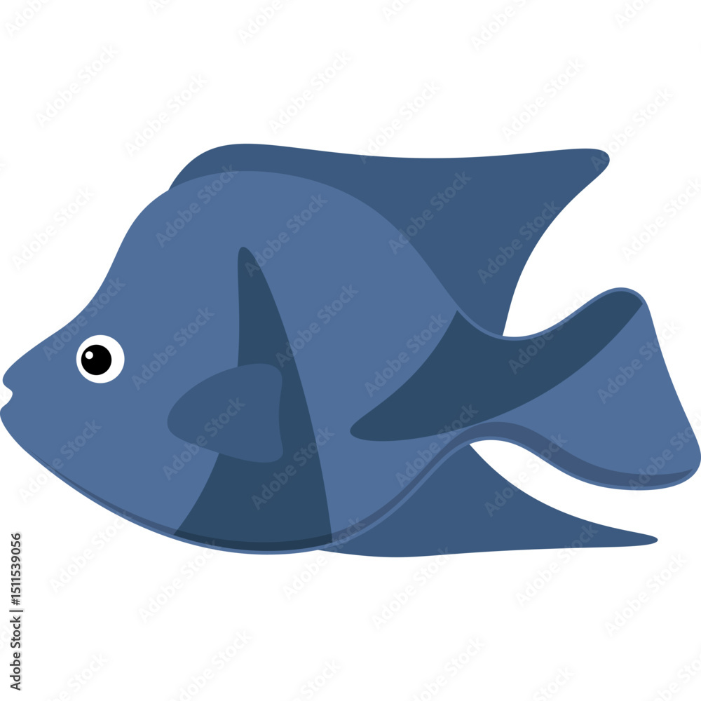 Fototapeta premium Fish Flat Illustration