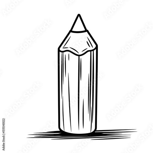 Pencil sketch illustration of a drawing tool for artistic use  