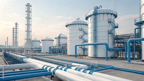 Industrial Plant White Cyli...
