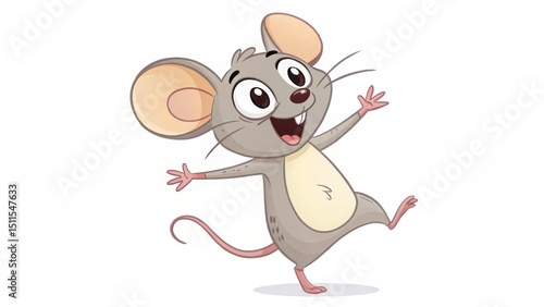 Joyful Cartoon Mouse Digita...