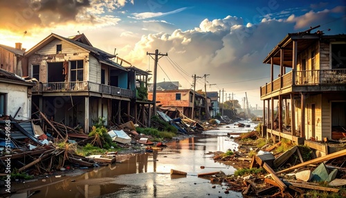 Ruins of New Orleans After Hurricane Katrina's Devastation