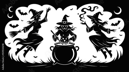 SILHOUETTE HALLOWEEN, halloween silhouette bundle, halloween bundle, halloween, pumpkin, vector, cat, icon, set, ghost, bat, holiday, illustration, witch, cartoon, autumn, design, spider, silhouette, 