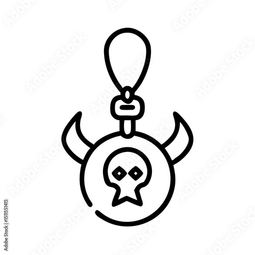 Amulet Icon, Black and White, for Branding