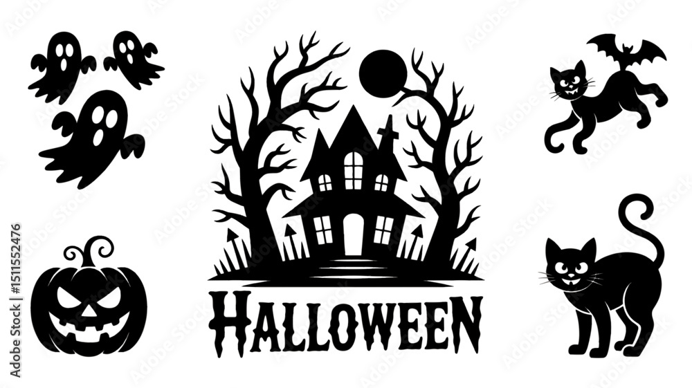 Fototapeta premium Halloween Collection Set