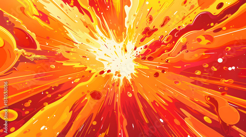 vector illustration of stylized explosion