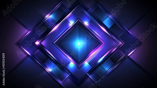 Abstract geometric design with vibrant lights (2)