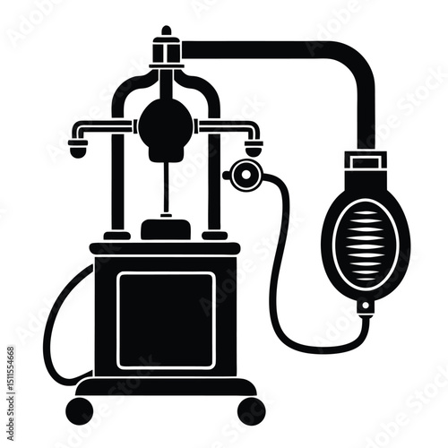 anesthesia machine vector icon