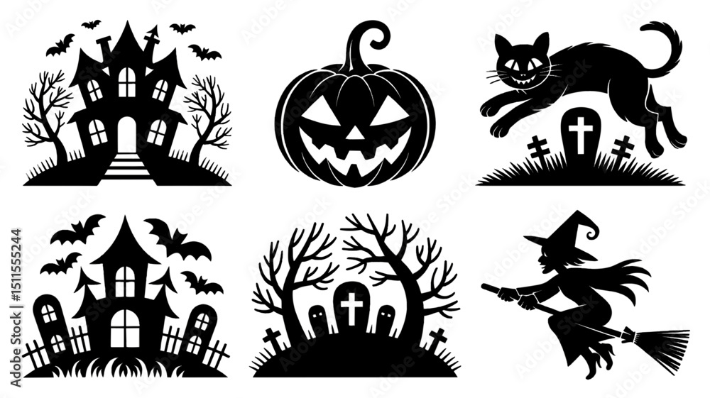 Fototapeta premium Halloween Collection Set