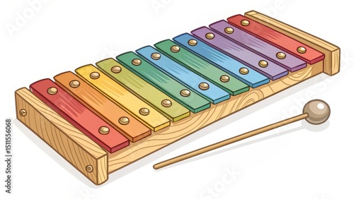 Rainbow Xylophone Cartoon I...
