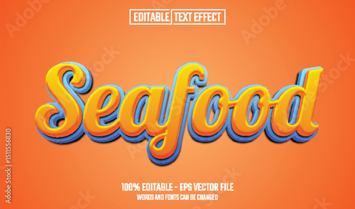 seafood editable text effect