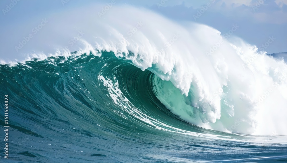 Majestic Tsunami Wave Crashing with Immense Force and Dynamic Energy Majestic Tsunami Wave Crashing with Immense Force and Dynamic Energy