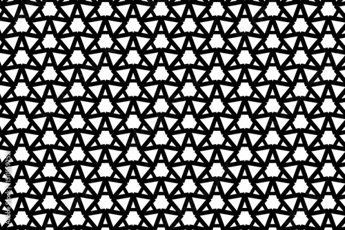black and white triangle pattern form letter Aseamless pattern