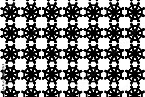 black and white circles seamless pattern form letter A