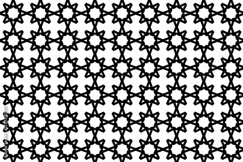 black and white circles pattern from letter A seamless background