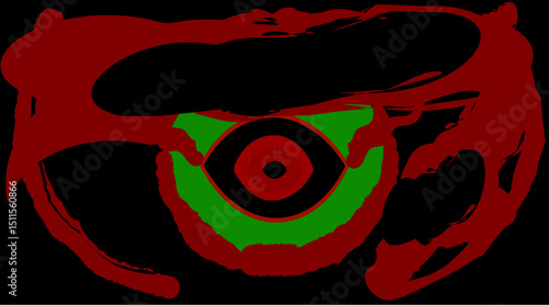 Creepy dark eye background