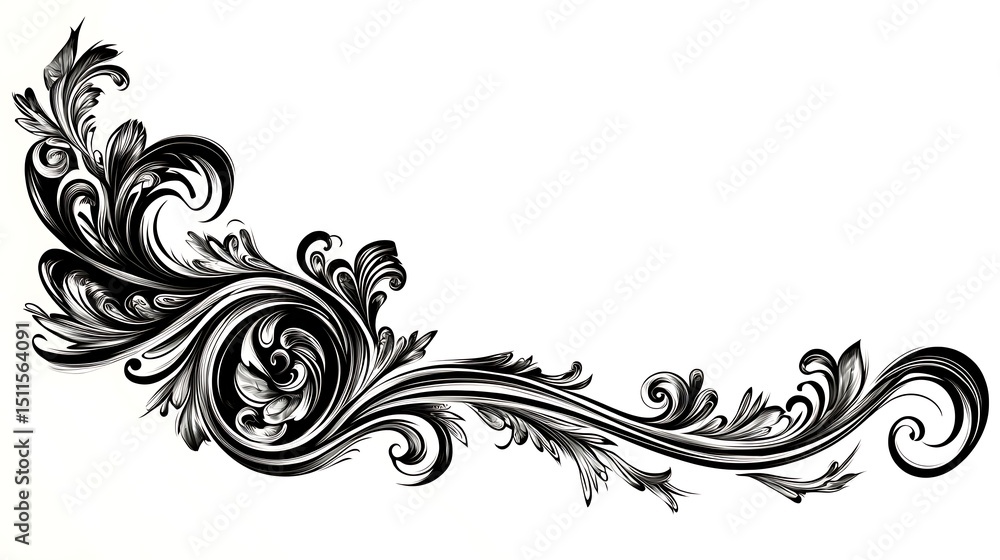Fototapeta premium Ornate decorative flourish (5)