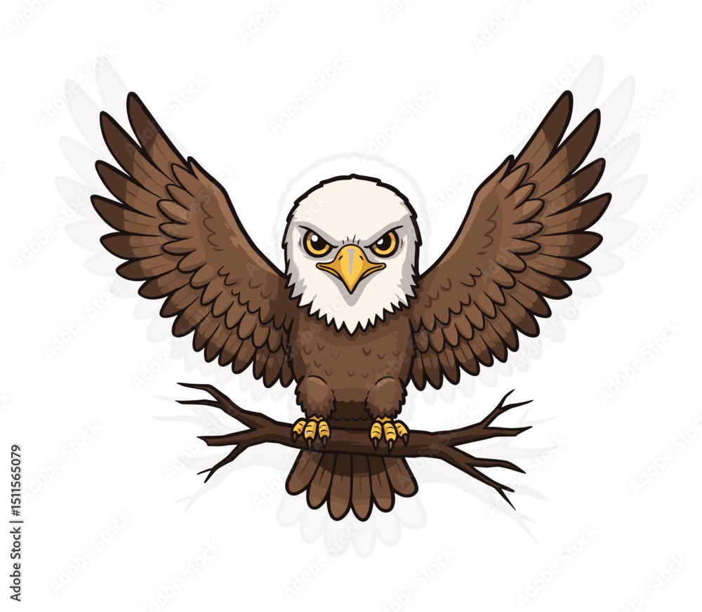 Obraz premium Eagle Mascot Illustration Powerful Design