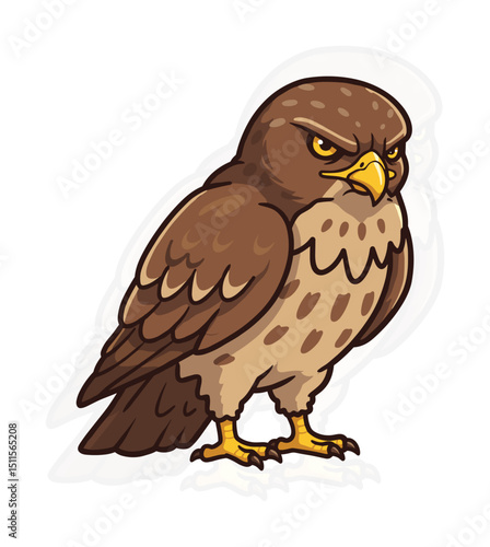 Hawk Mascot Animal Illustration Vector