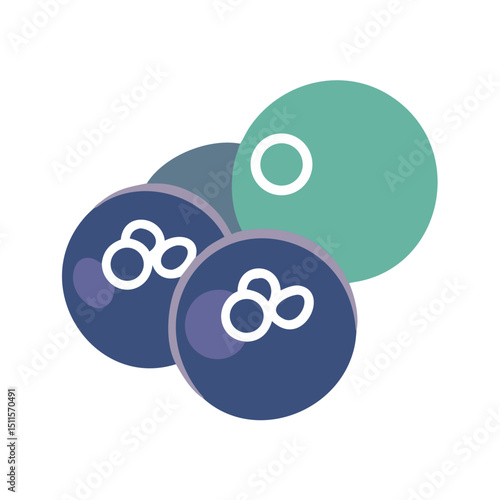 bilberries vector icon