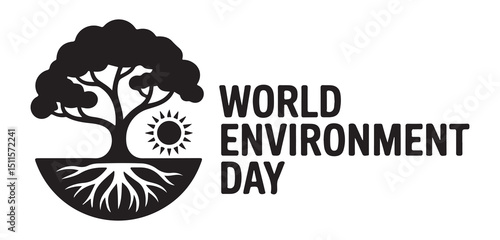 World Environment Day Silhouette | Nature Conservation Vector Illustration