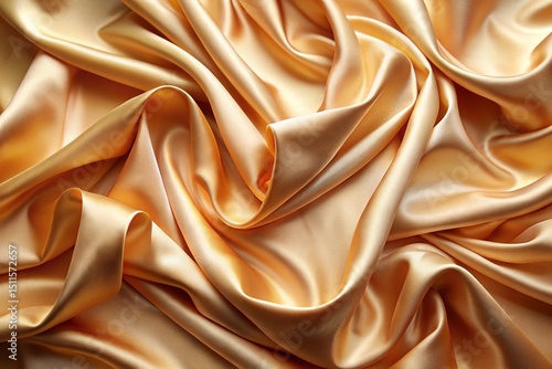 A gold colored fabric with a pattern of swirls and ripples