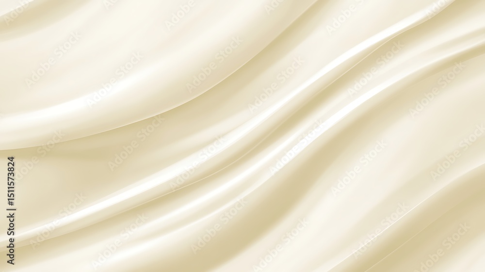Naklejka premium Smooth, flowing cream-colored fabric drapes