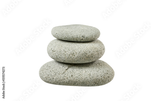 Canvas Print stack of zen water stones isolated on white or transparent png
