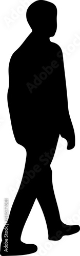 Silhouette of a man walking