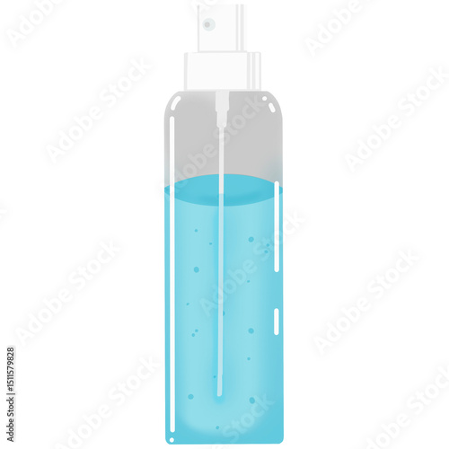 plastic bottle with alcohol spray
