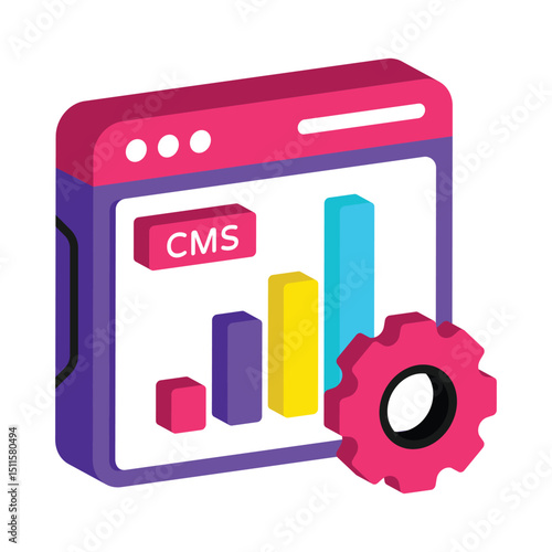 CMS Vector style icon. Eps 10 file