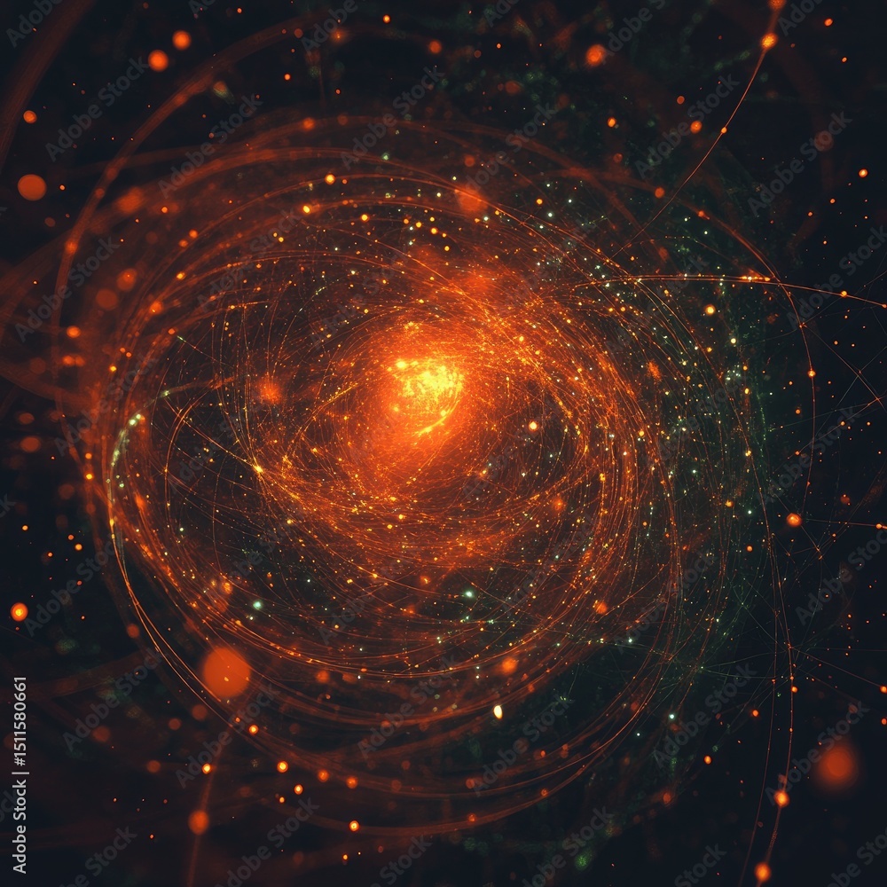 Obraz premium Abstract swirling galaxy