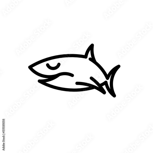 shark logo design that can be used as a symbol