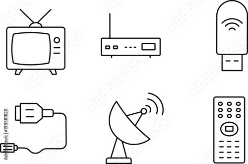 Essential Media Connection and Control Icon Pack for TV and Streaming Devices