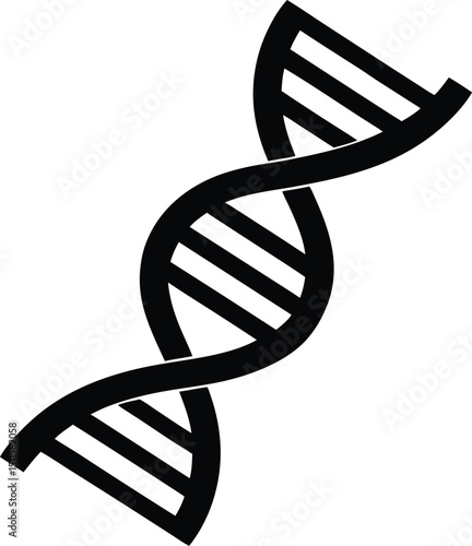 dna strand on white background