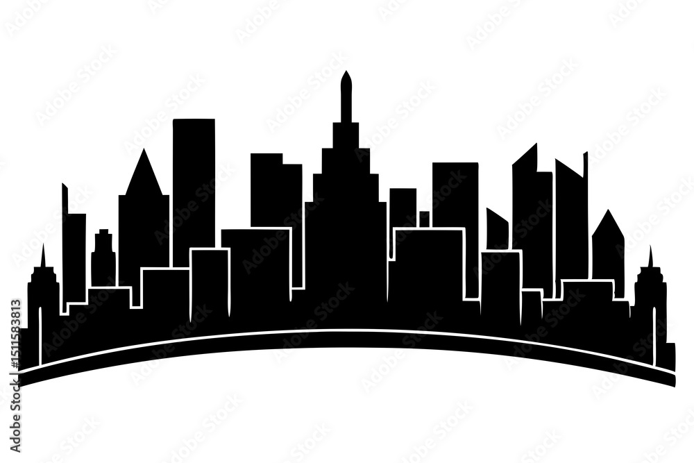 Fototapeta premium city skyline silhouette