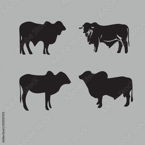 Cow Line Icons.... Editable Dairy and Village Animal Icon Pack...