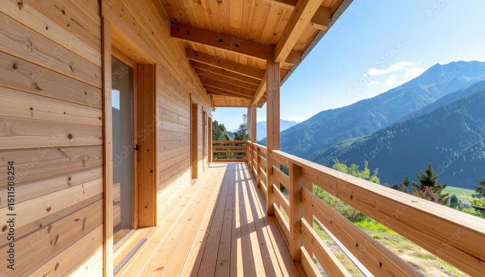 Serene Mountain Retreat with Stunning Natural Wood Hallway Vistas Serene Mountain Retreat with Stunning Natural Wood Hallway Vistas